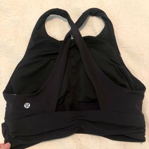 Black Lululemon high neck sports bra size 6